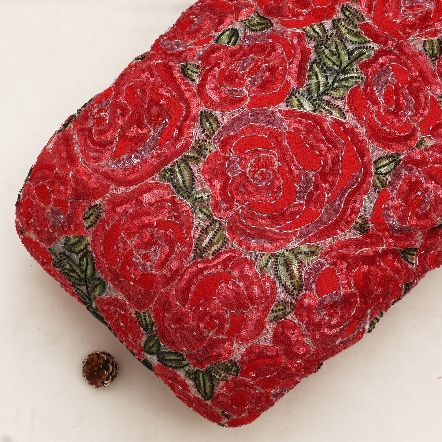 Rose Net Embroidered Fabric