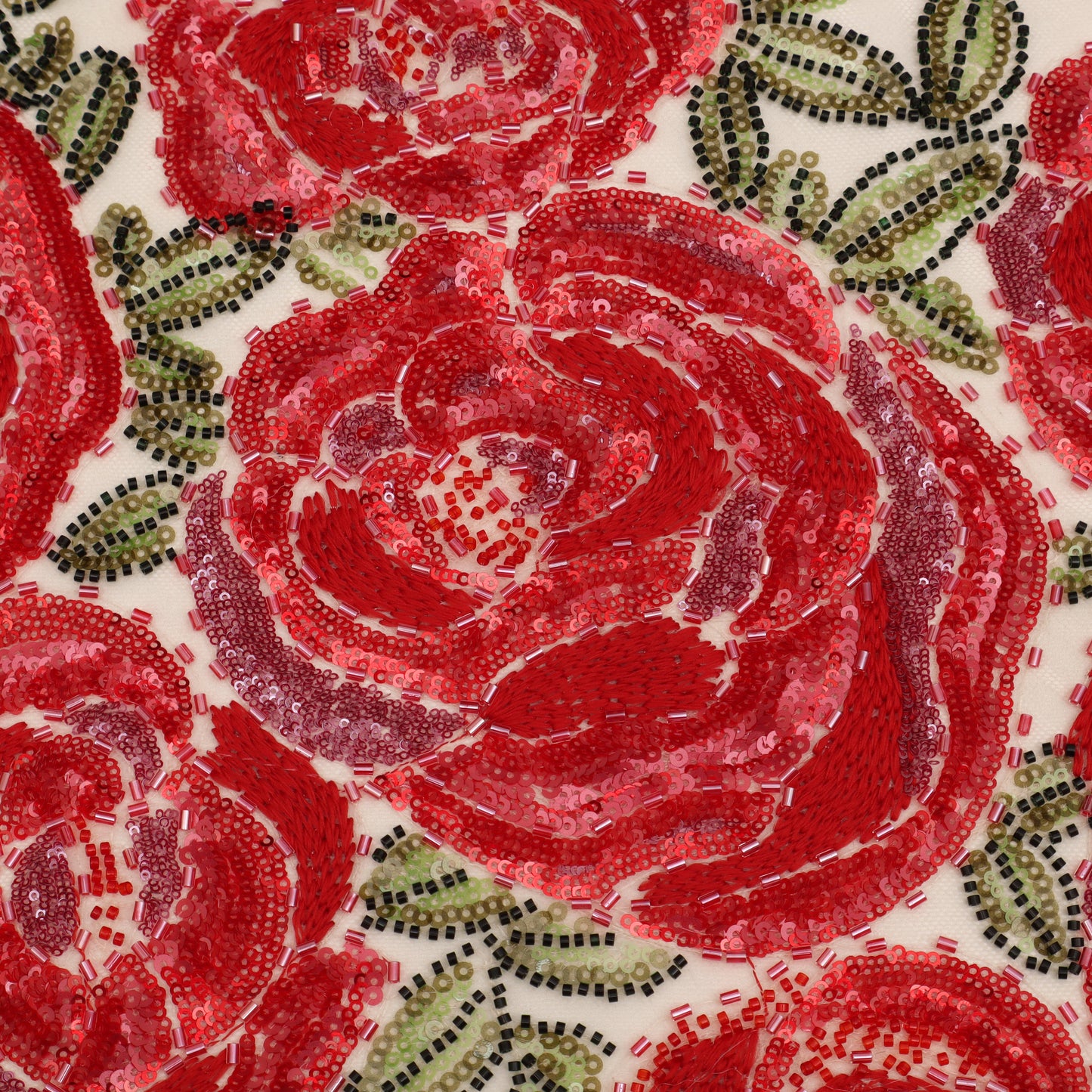 Rose Net Embroidered Fabric