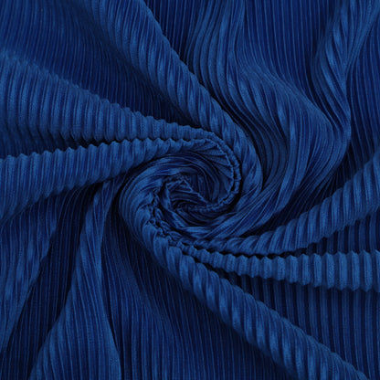 Royal Blue Color Crush Satin Plain Fabric