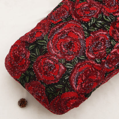 Rose Net Embroidered Fabric
