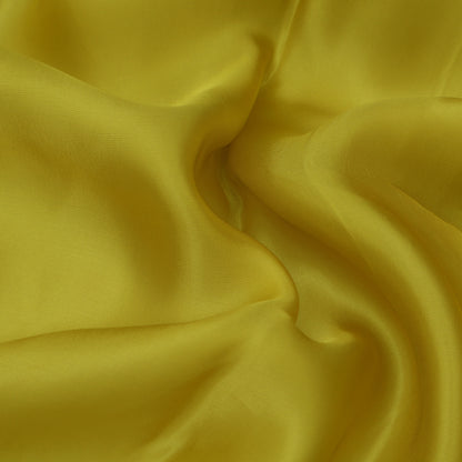 Yellow Color Organza Booti Fabric