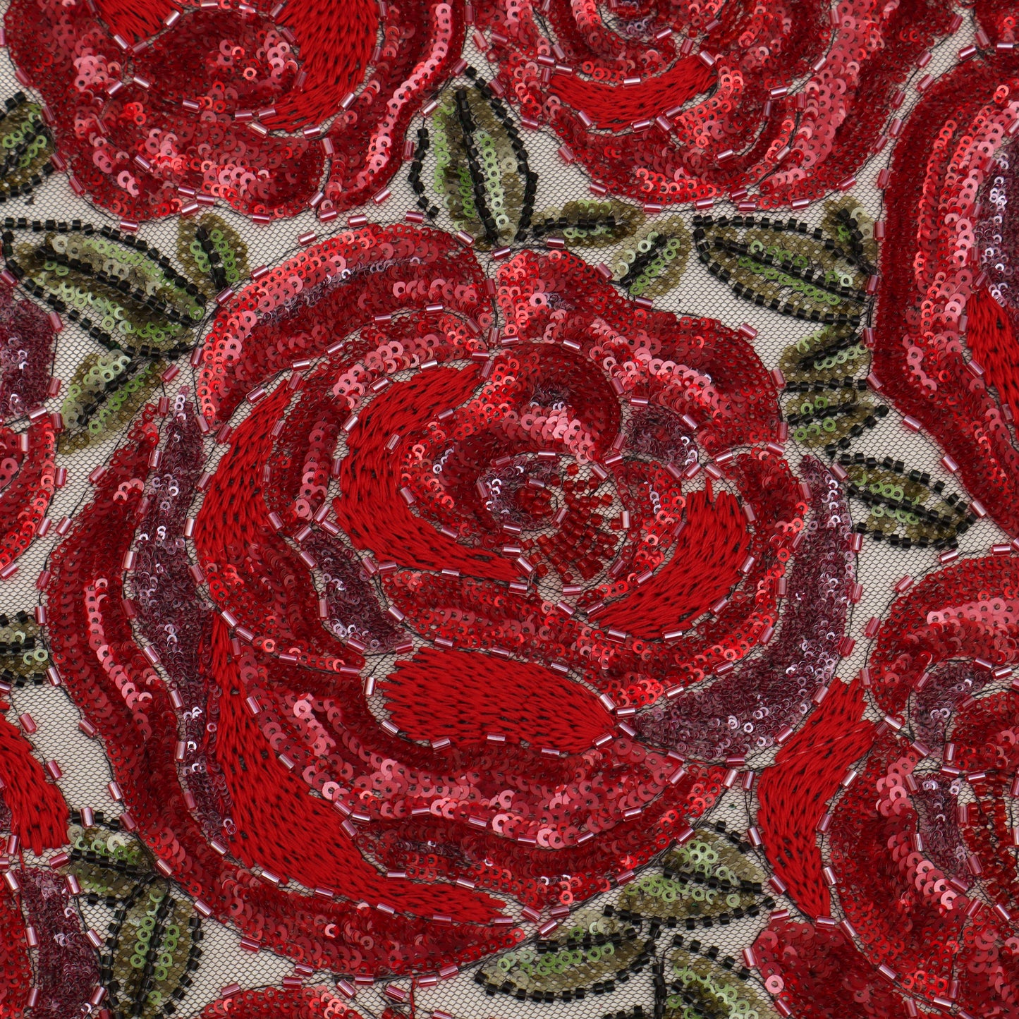 Rose Net Embroidered Fabric