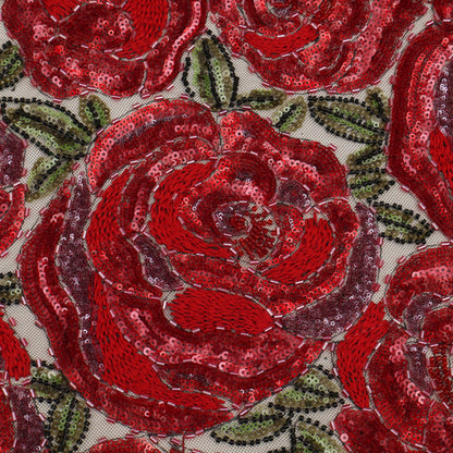 Rose Net Embroidered Fabric