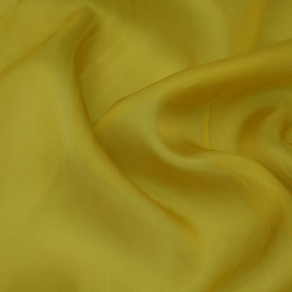 Yellow Color Organza Booti Fabric