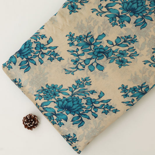 Chanderi Floral Print Fabric