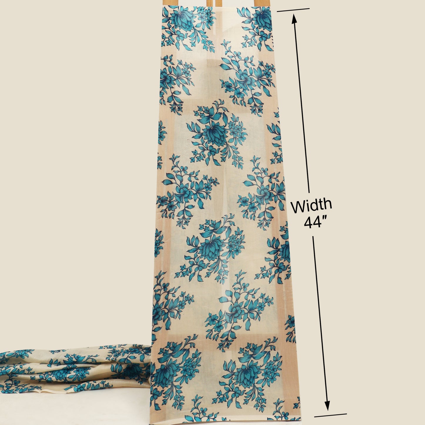 Chanderi Floral Print Fabric