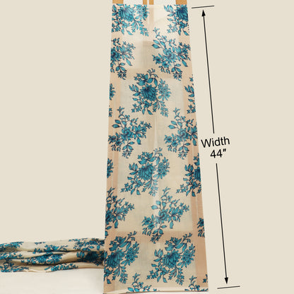 Chanderi Floral Print Fabric