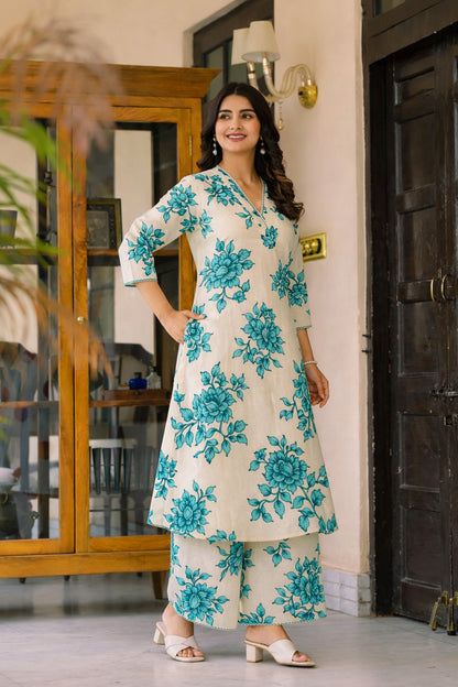 Chanderi Floral Print Fabric