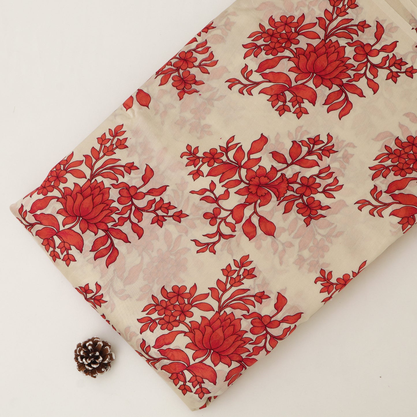 Chanderi Floral Print Fabric