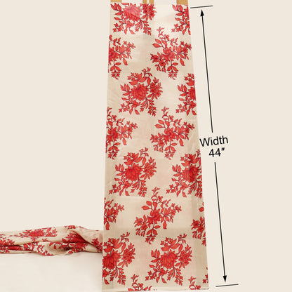 Chanderi Floral Print Fabric