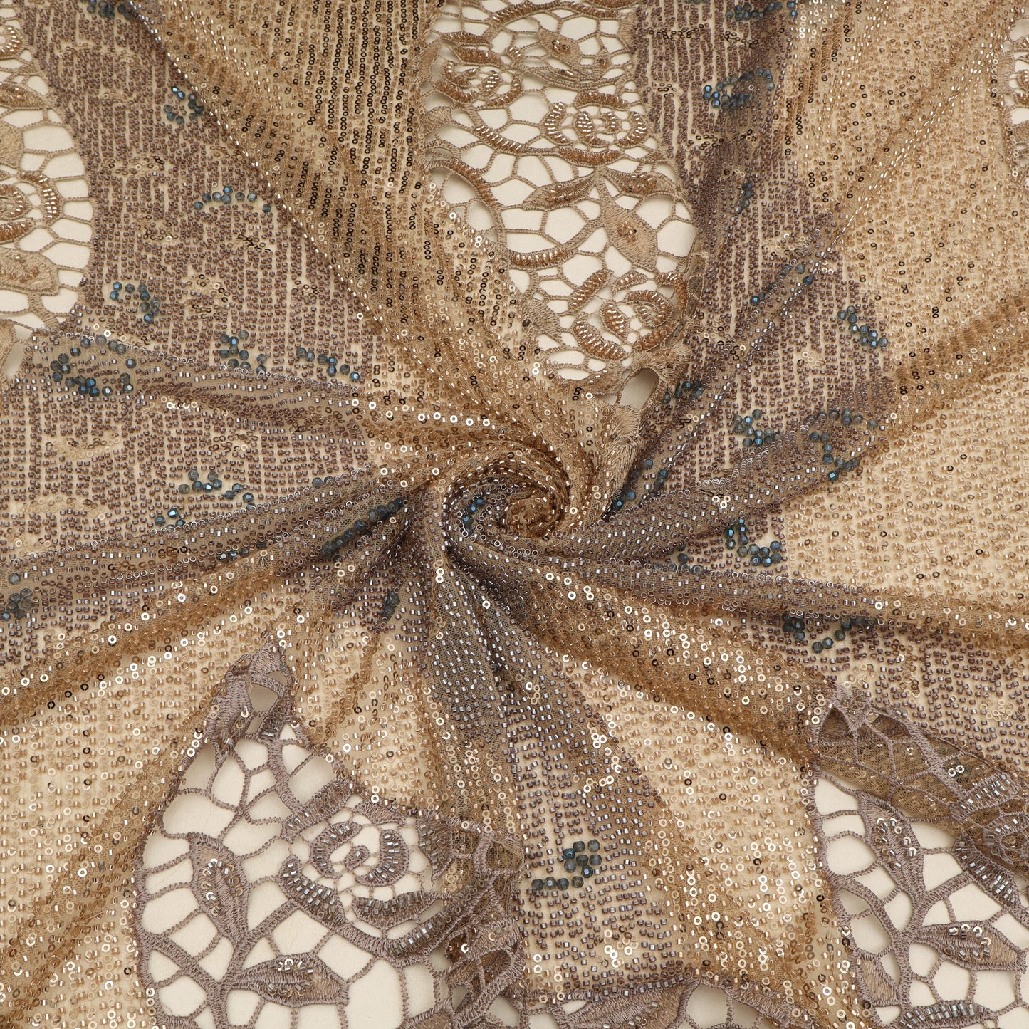 Crosia Net Sequins Embroidered Fabric