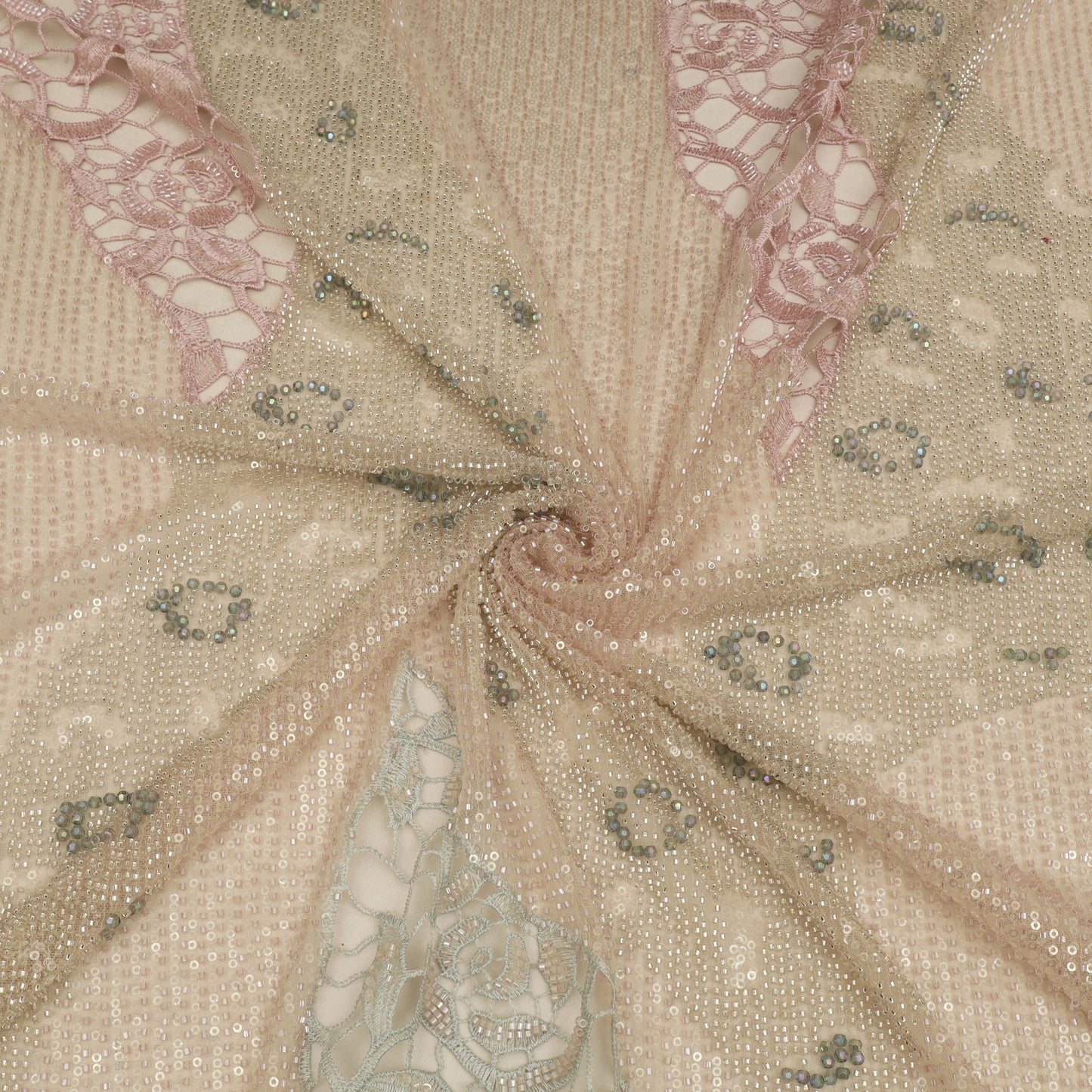 Crosia Net Sequins Embroidered Fabric