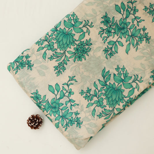 Chanderi Floral Print Fabric