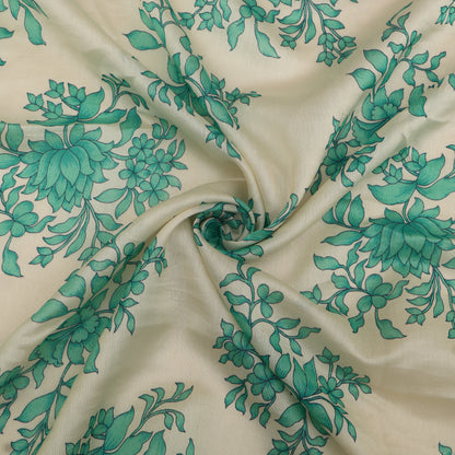 Chanderi Floral Print Fabric