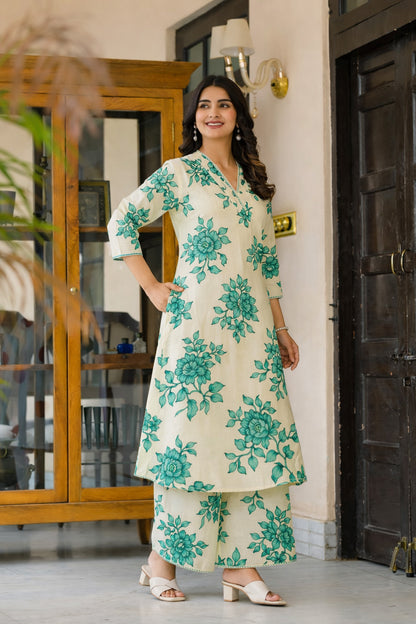 Chanderi Floral Print Fabric