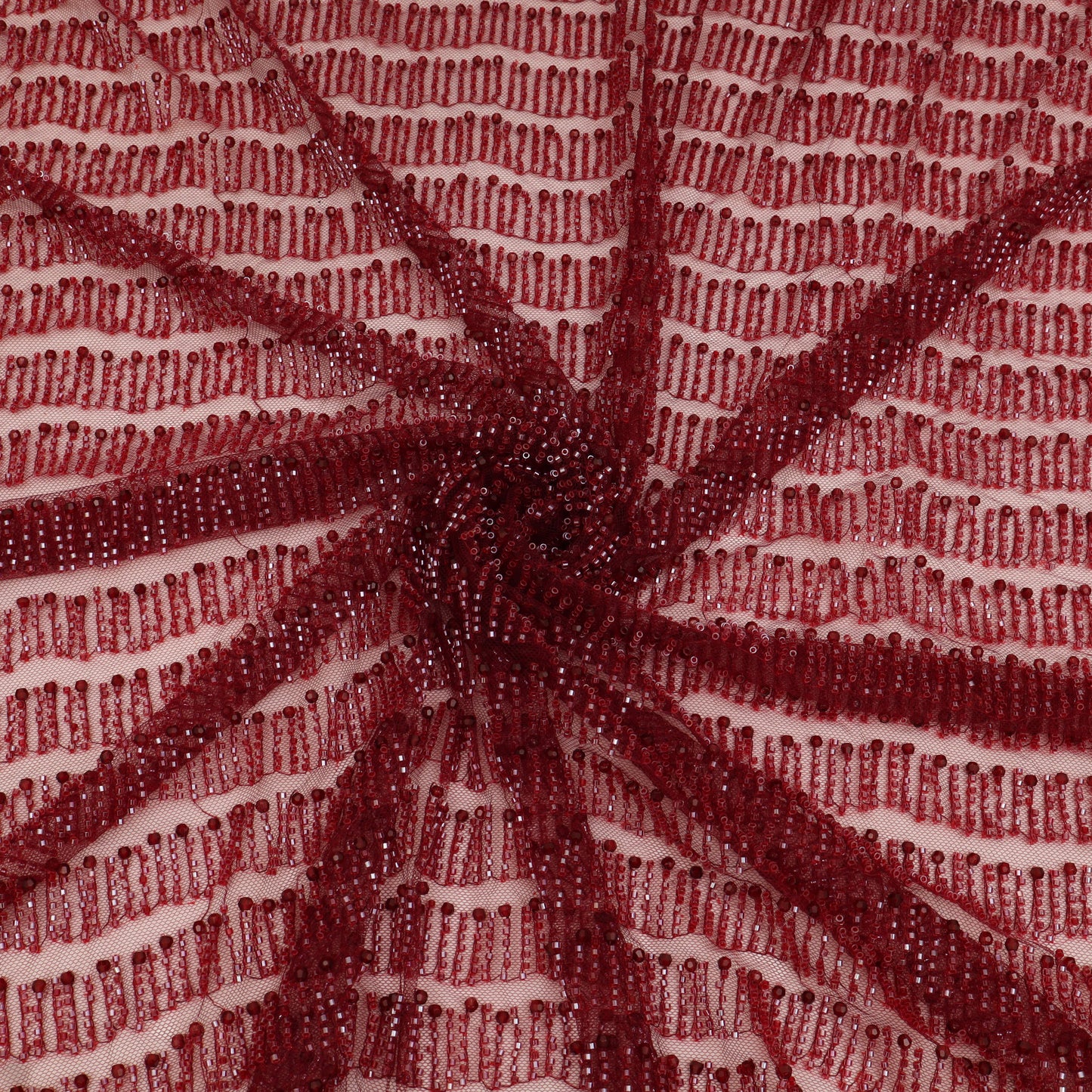 Net Sequins Embroidery Fabric