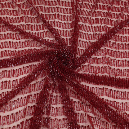 Net Sequins Embroidery Fabric