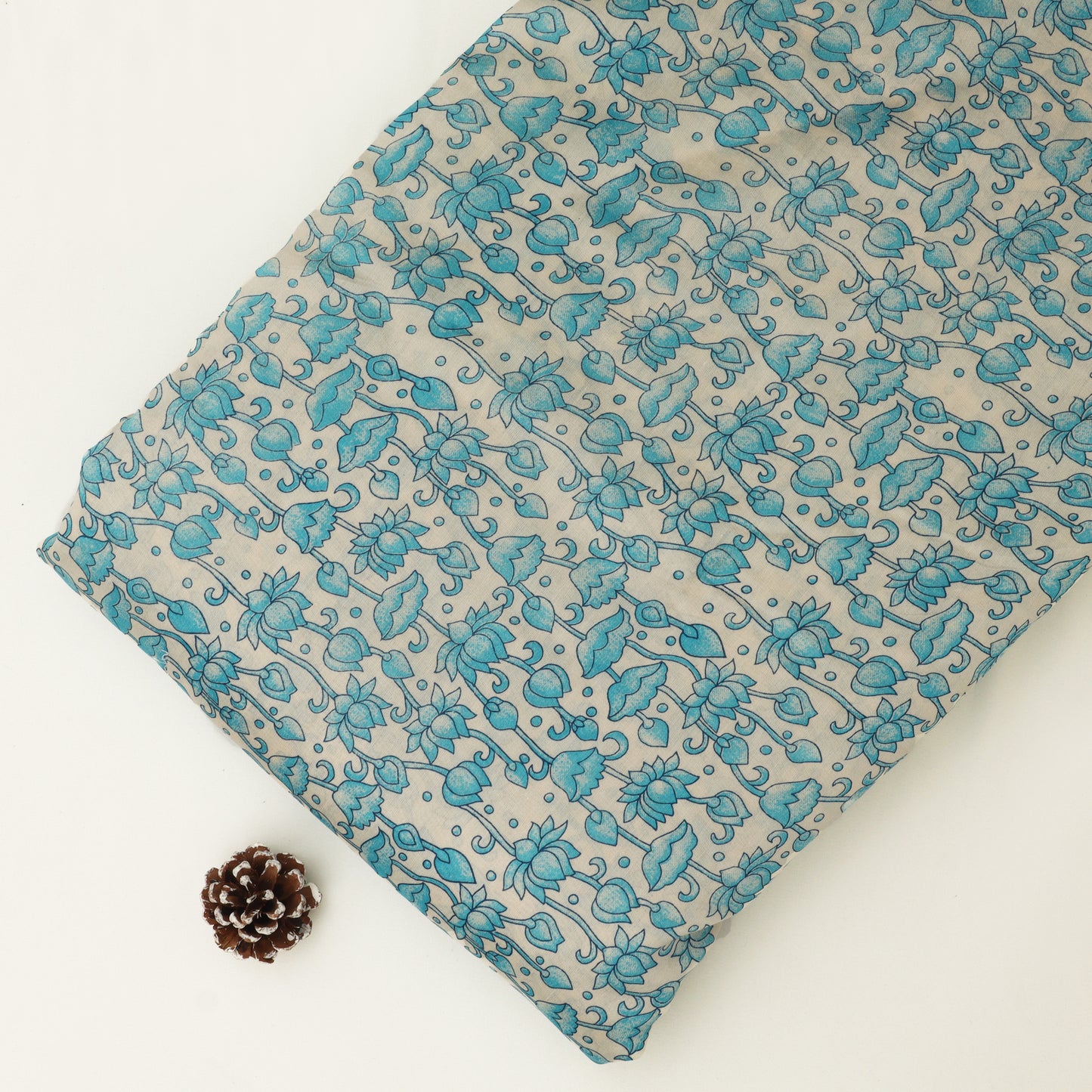 Chanderi Floral Print Fabric