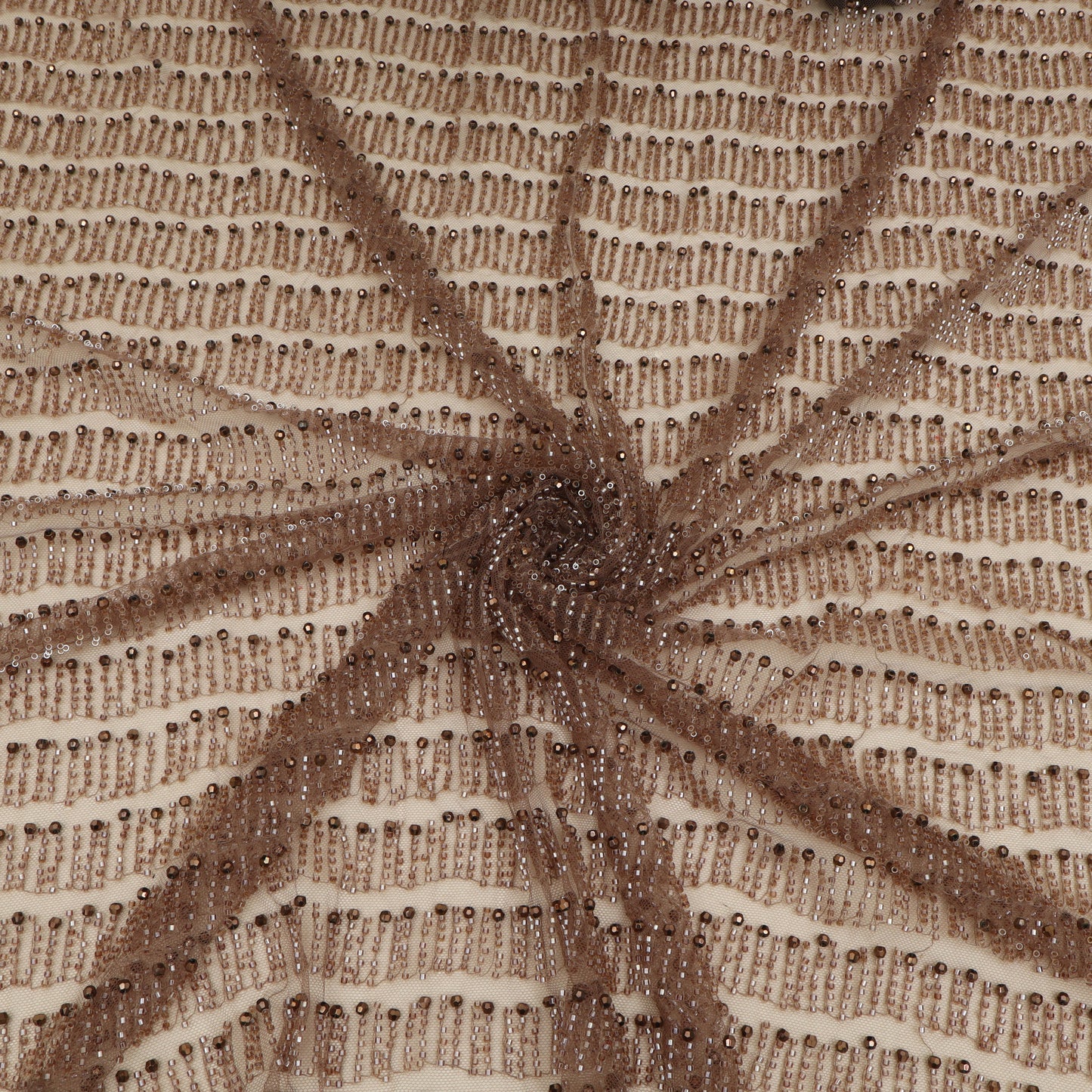 Net Sequins Embroidery Fabric