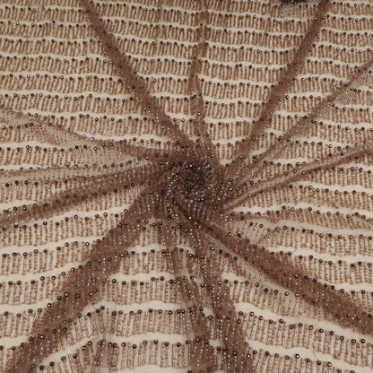 Net Sequins Embroidery Fabric