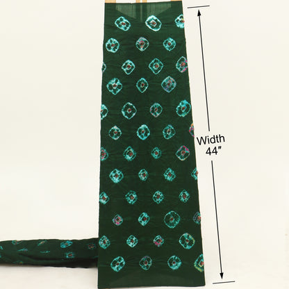 Pure Bandhani Meena Brocade Fabric