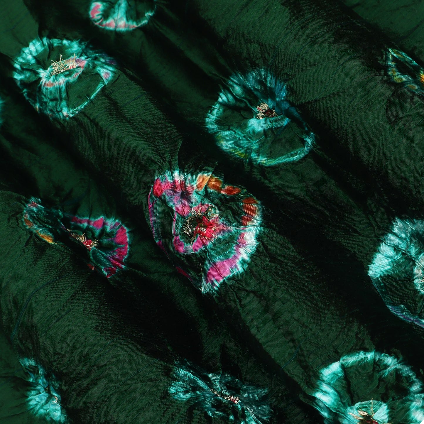 Pure Bandhani Meena Brocade Fabric