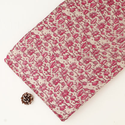 Chanderi Floral Print Fabric