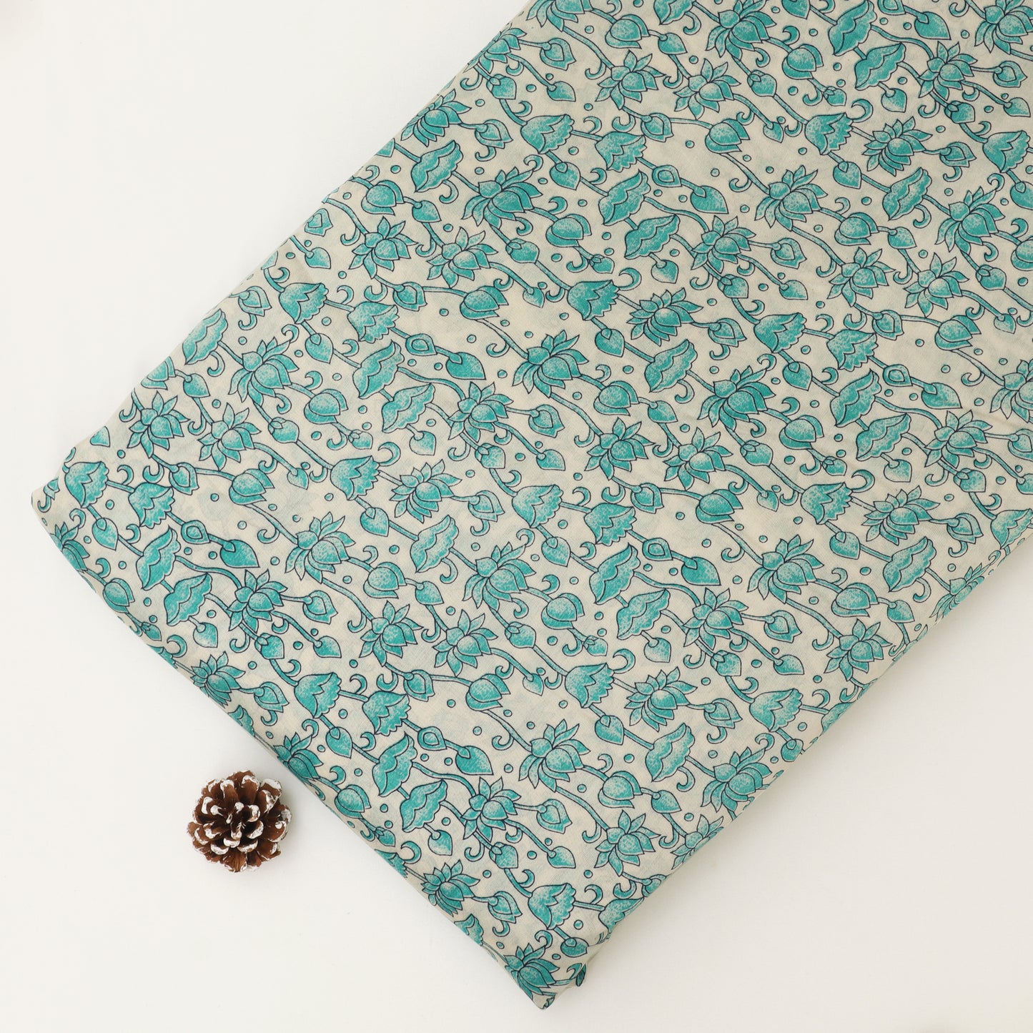 Chanderi Floral Print Fabric