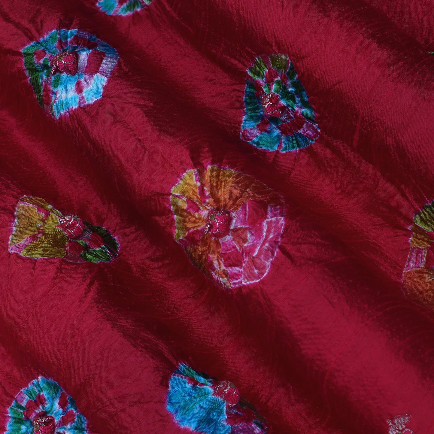 Pure Bandhani Meena Brocade Fabric