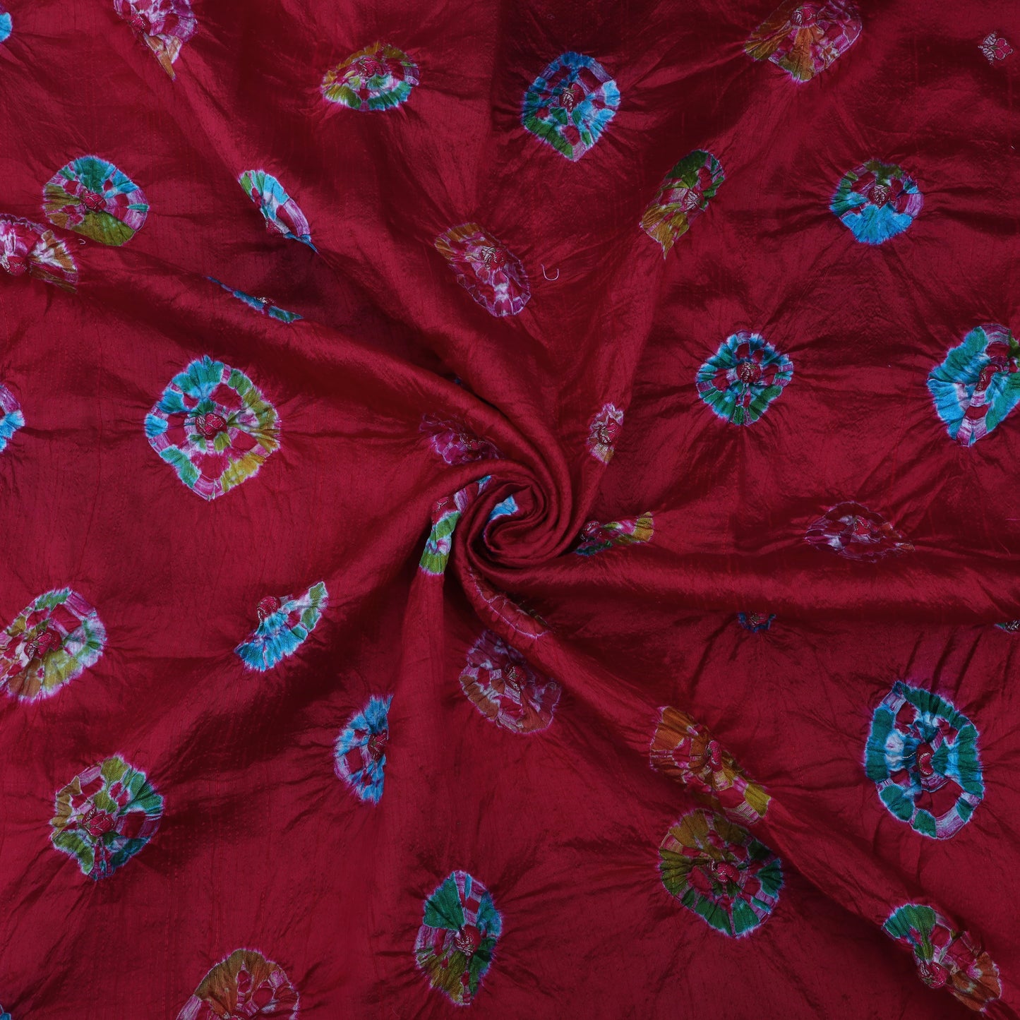 Pure Bandhani Meena Brocade Fabric