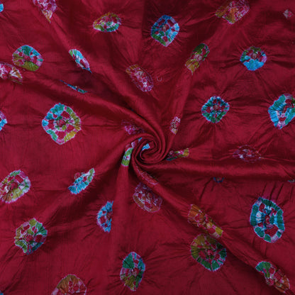 Pure Bandhani Meena Brocade Fabric