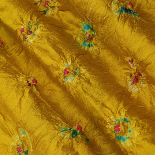 Pure Bandhani Meena Brocade Fabric