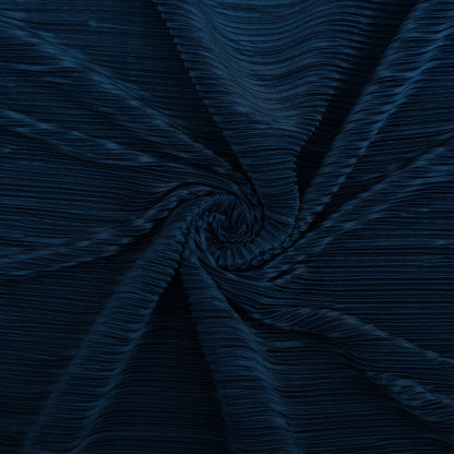 Dark Blue Color Crush Satin Plain Fabric