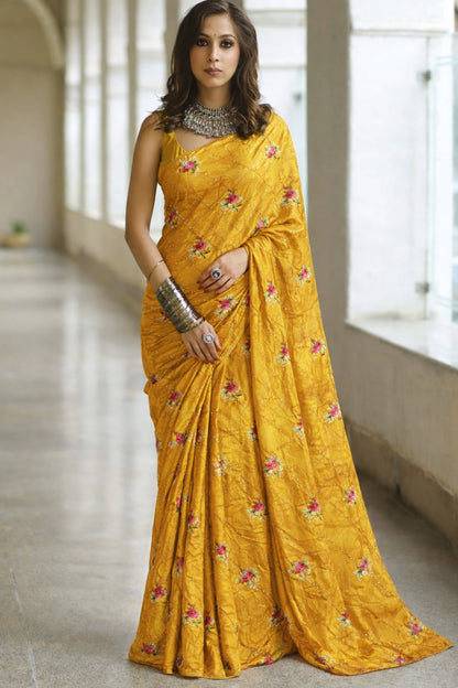 Pure Bandhani Meena Brocade