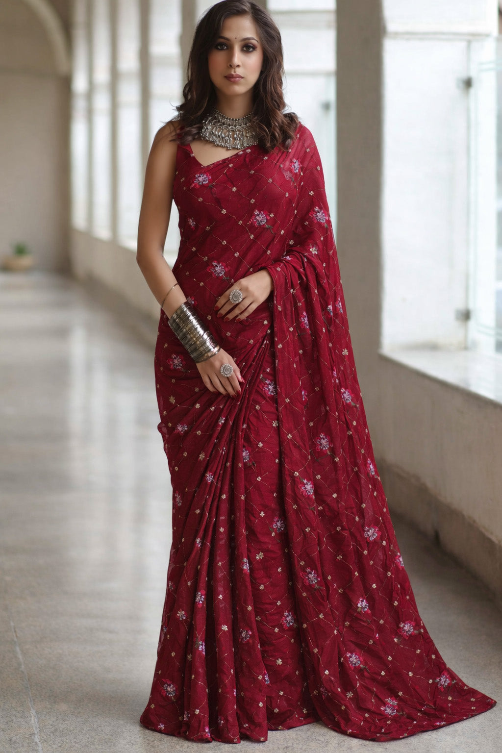 Pure Bandhani Meena Brocade