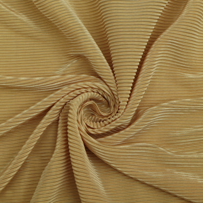 Golden Color Crush Satin Plain Fabric