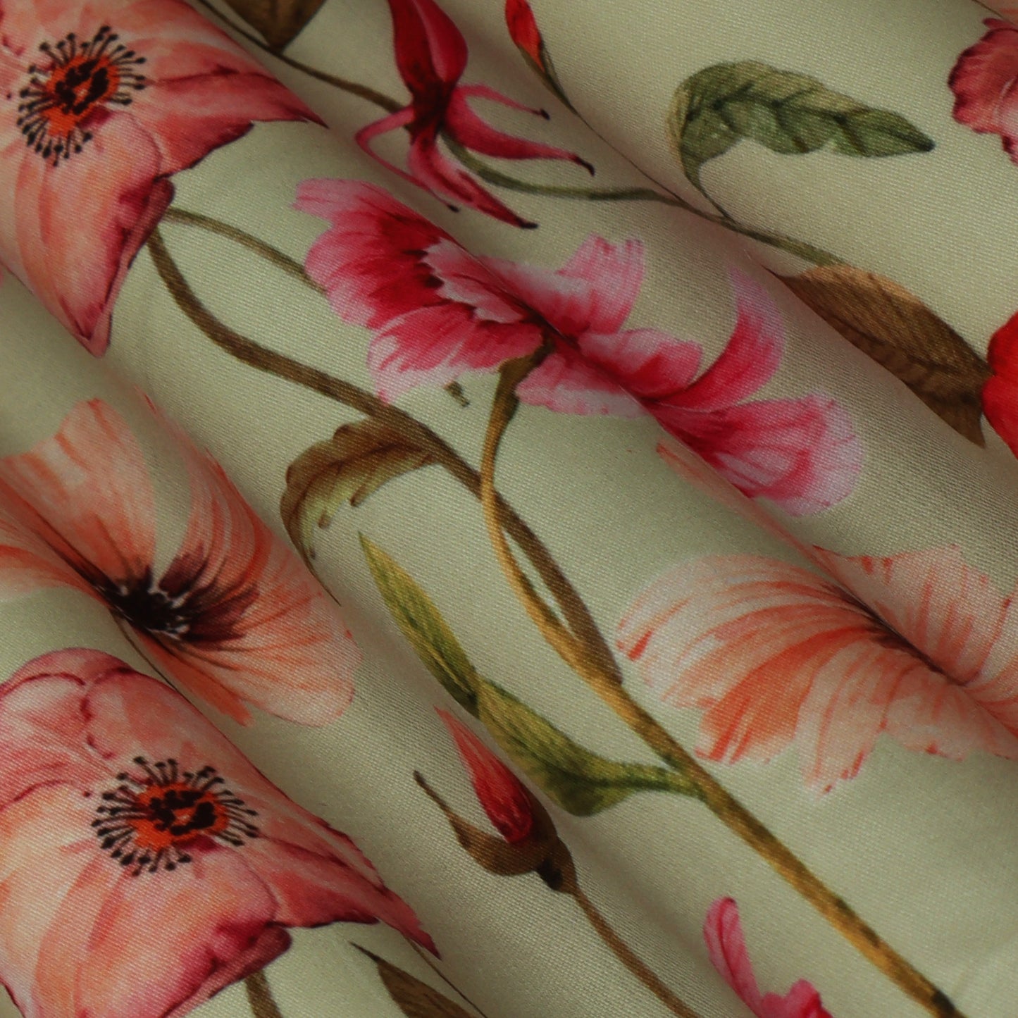 Colored Color Glace Cotton Print Fabric