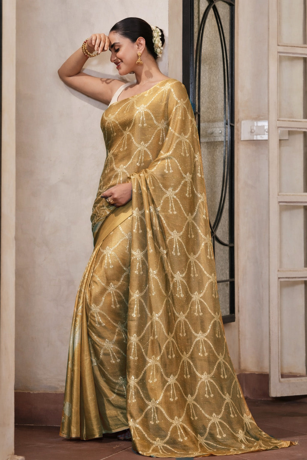 Pure Katan Dupion Brocade Fabric