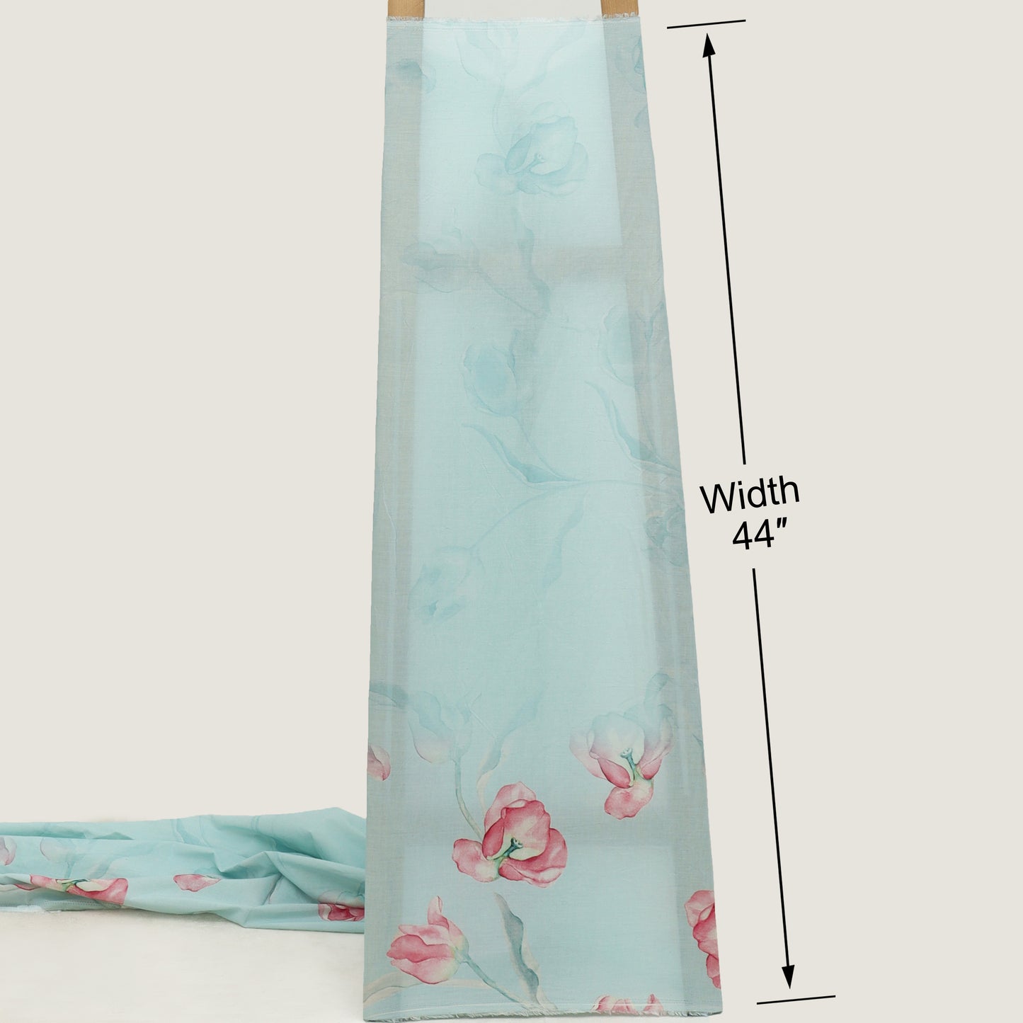Cotton Chikan Print Embroidery Fabric