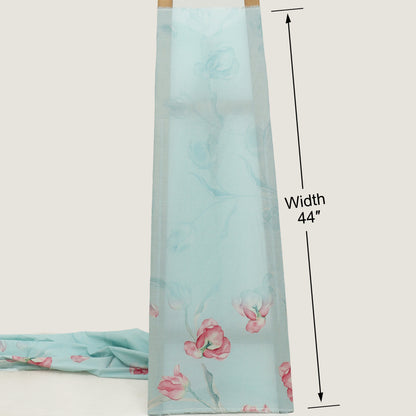 Cotton Chikan Print Embroidery Fabric