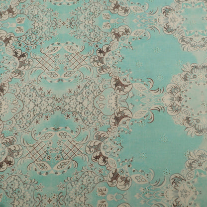 Cotton Chikan Print Embroidery Fabric