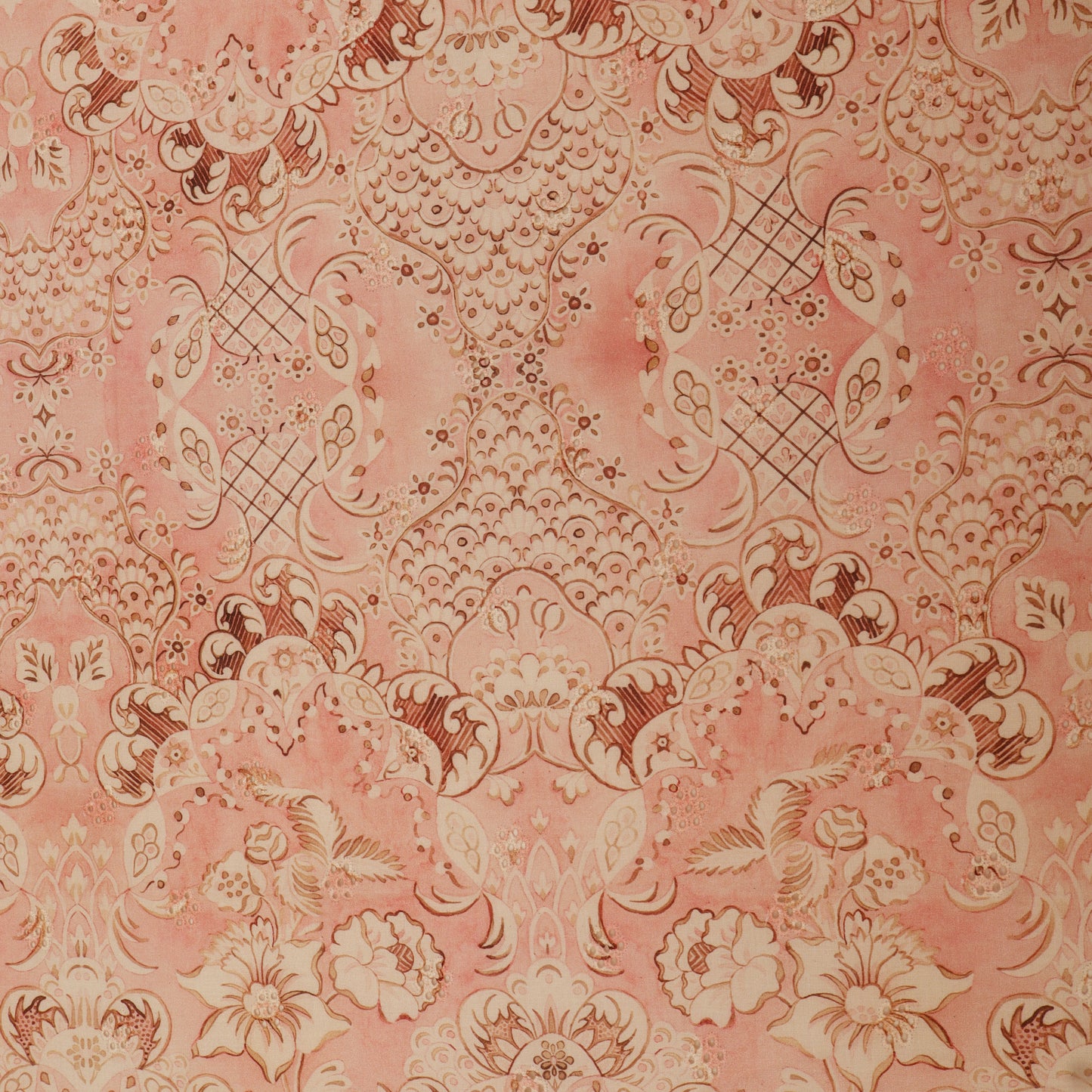 Cotton Chikan Print Embroidery Fabric