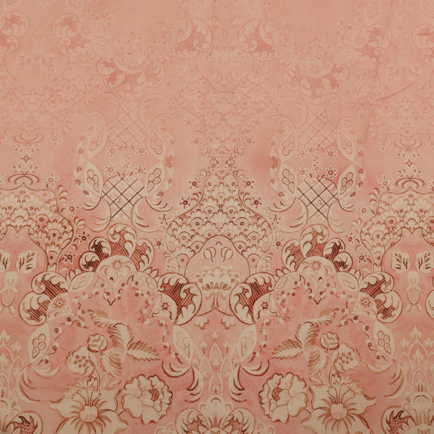 Cotton Chikan Print Embroidery Fabric