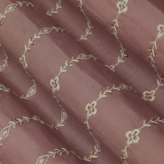 Pink Color Cotton Stripe Fabric