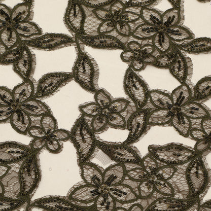 Net Cut Work Embroidery Fabric