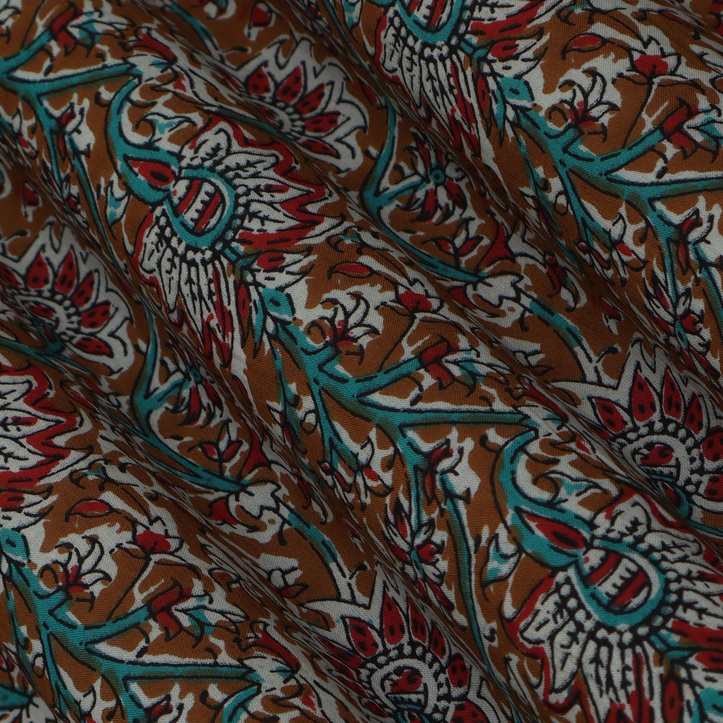 Multi Colored Cotton Print Fabric