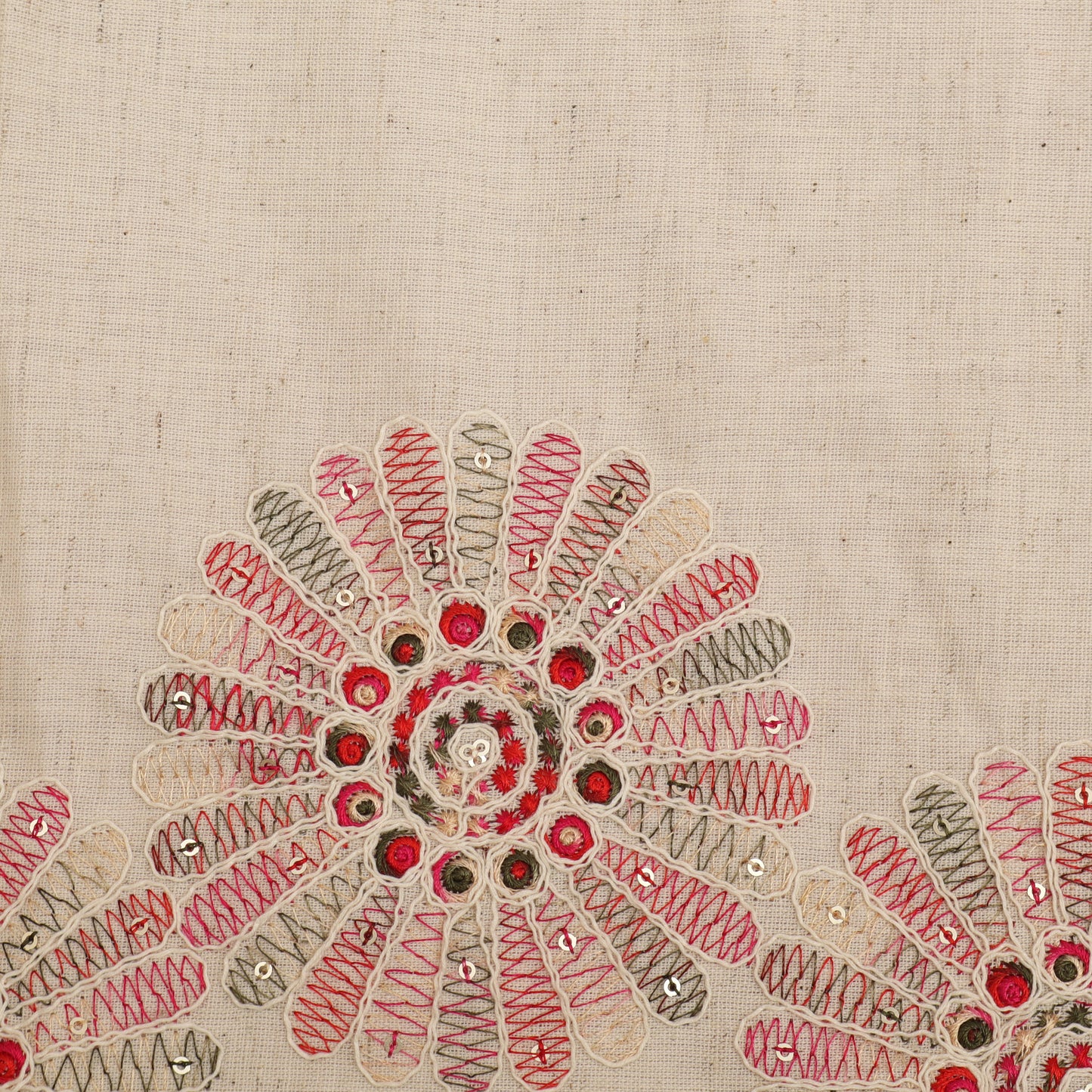 Cotton Print Embroidery Fabric