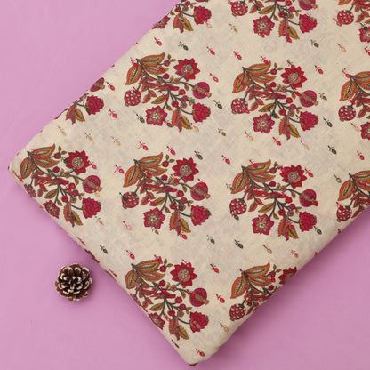 Cotton Print Embroidery Fabric