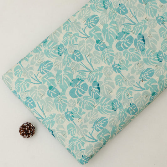 Cotton Chikan Print Embroidery Fabric