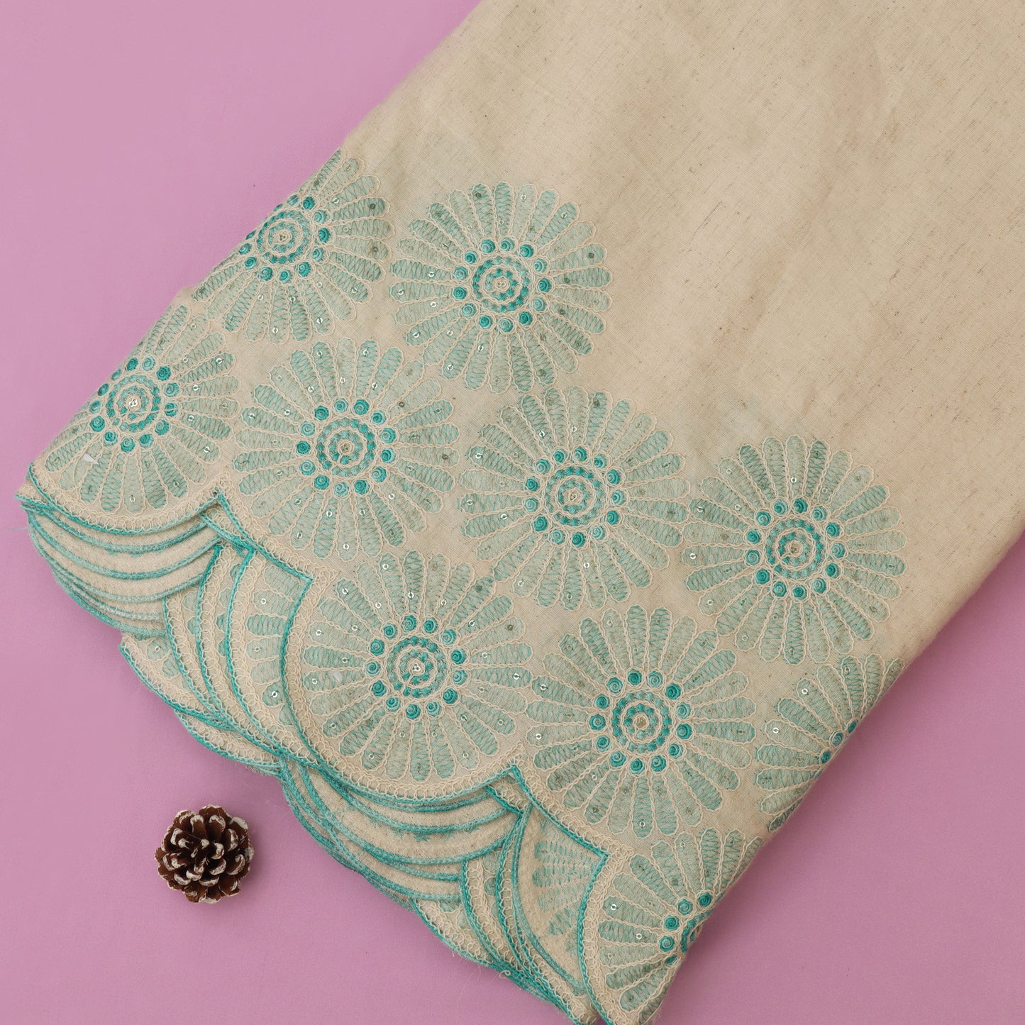 Cotton Print Embroidery Fabric